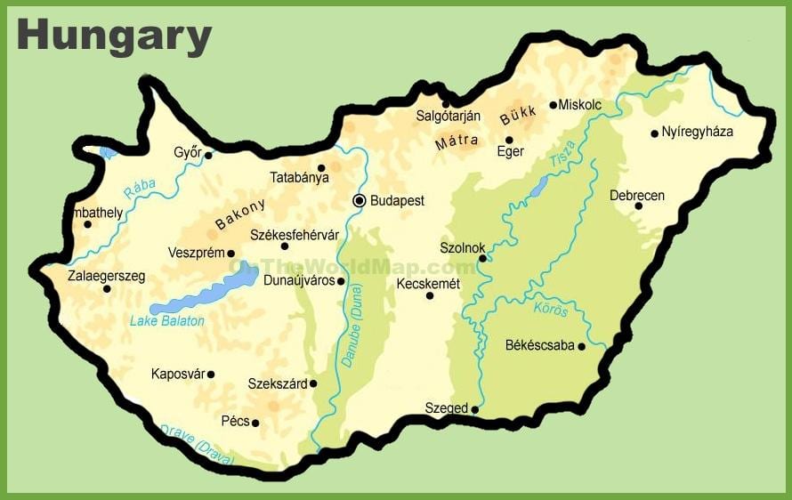 budapesta แผนที่