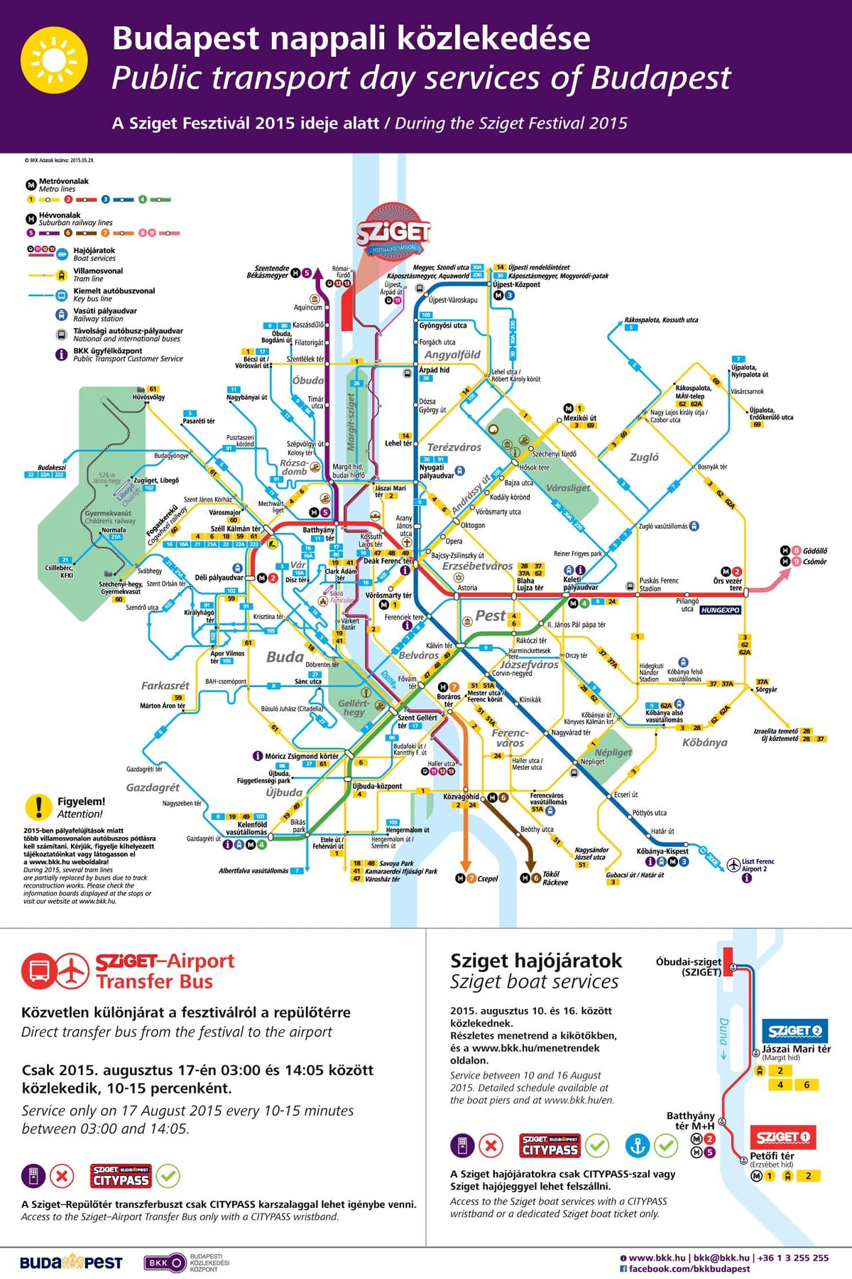 บูดาเปสต์ streetcar แผนที่