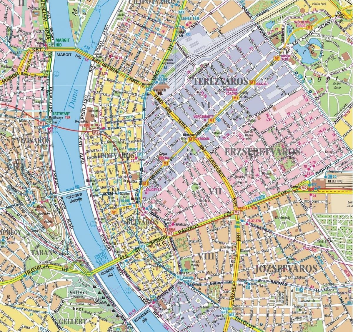 แผนที่ของ districts. kgm ที่บูดาเปส
