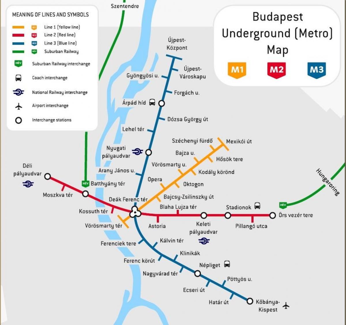 แผนที่ของบูดาเปสสถานีรถ