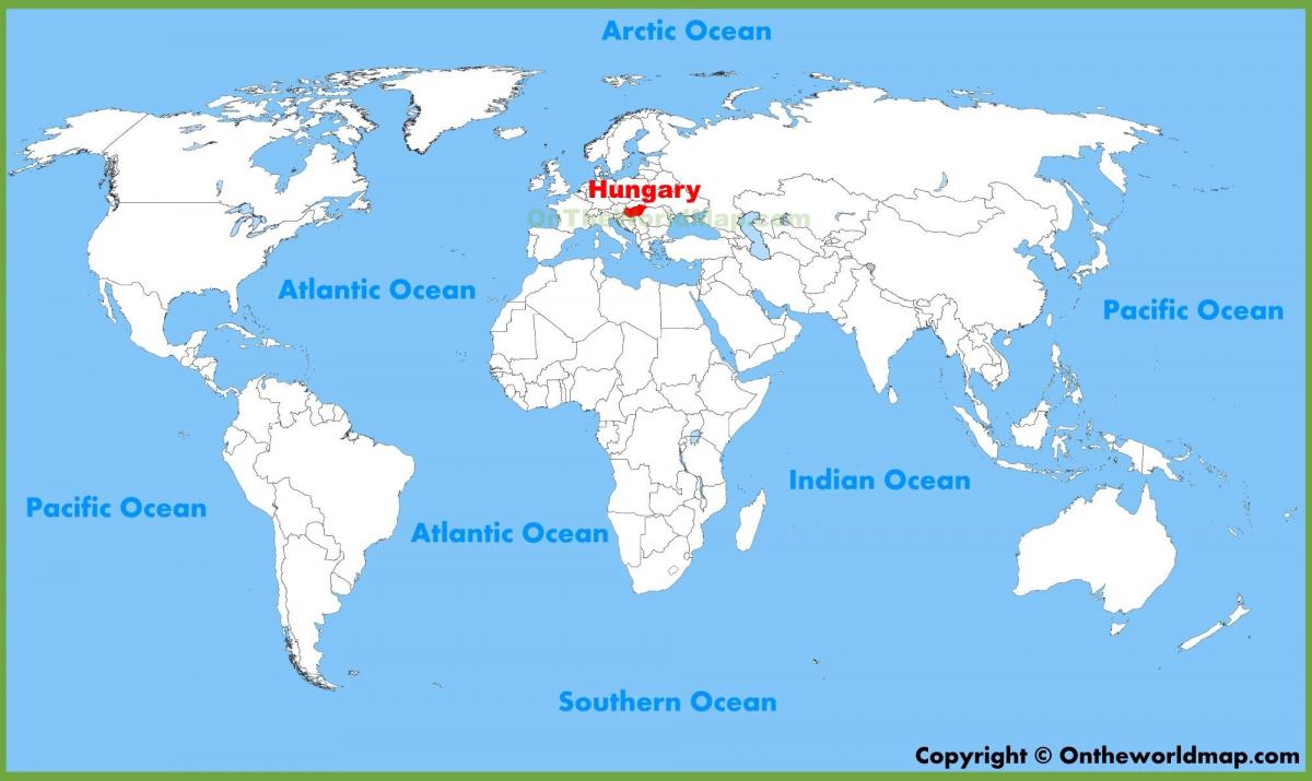 โลกแผนที่ฮังการีบูดาเปสต์