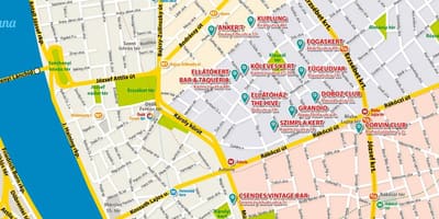 บูดาเปสต์ pubs แผนที่