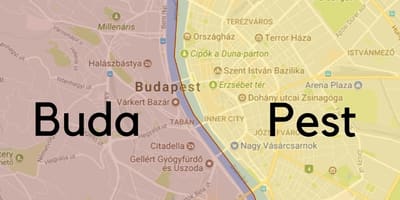 บูดาเปสต์ neighborhoods แผนที่