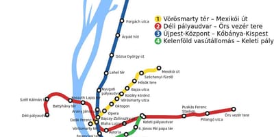 แผนที่ของบูดาเปสต์ keleti