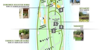 แผนที่ของมาร์กาเร็ตเกาะบูดาเปสต์
