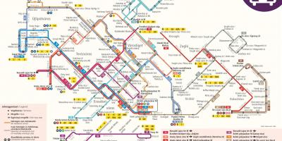 แผนที่ของบูดาเปสต์ trolleybus